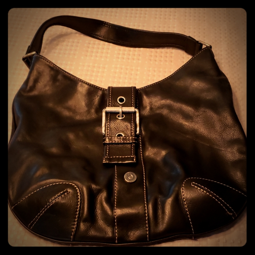 Black leather Michael Kors tote